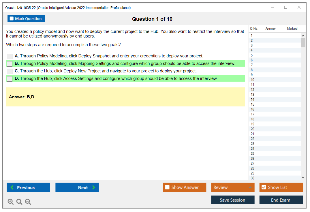 Oracle 1z0-1035-22 (Oracle Intelligent Advisor 2022 Implementation Professional) Prüfungs-Simulator Test Engine Prüfungs-Dumps 1