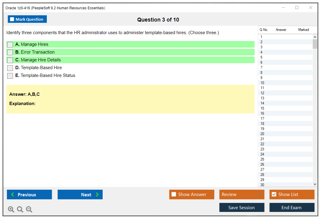 Oracle 1z0-416 (PeopleSoft 9.2 Human Resources Essentials) Prüfungs-Simulator Test Engine Prüfungs-Dumps 3