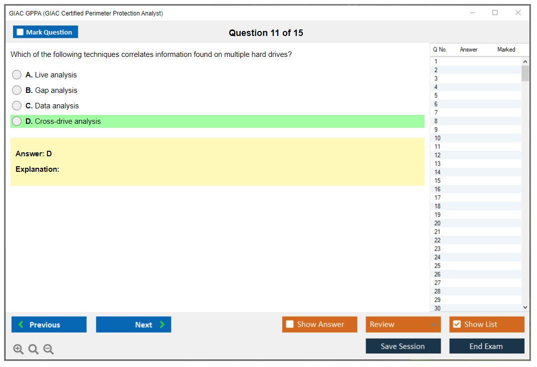 GIAC GPPA (GIAC Certified Perimeter Protection Analyst) Exam Simulator Test Engine Practice Exam 11