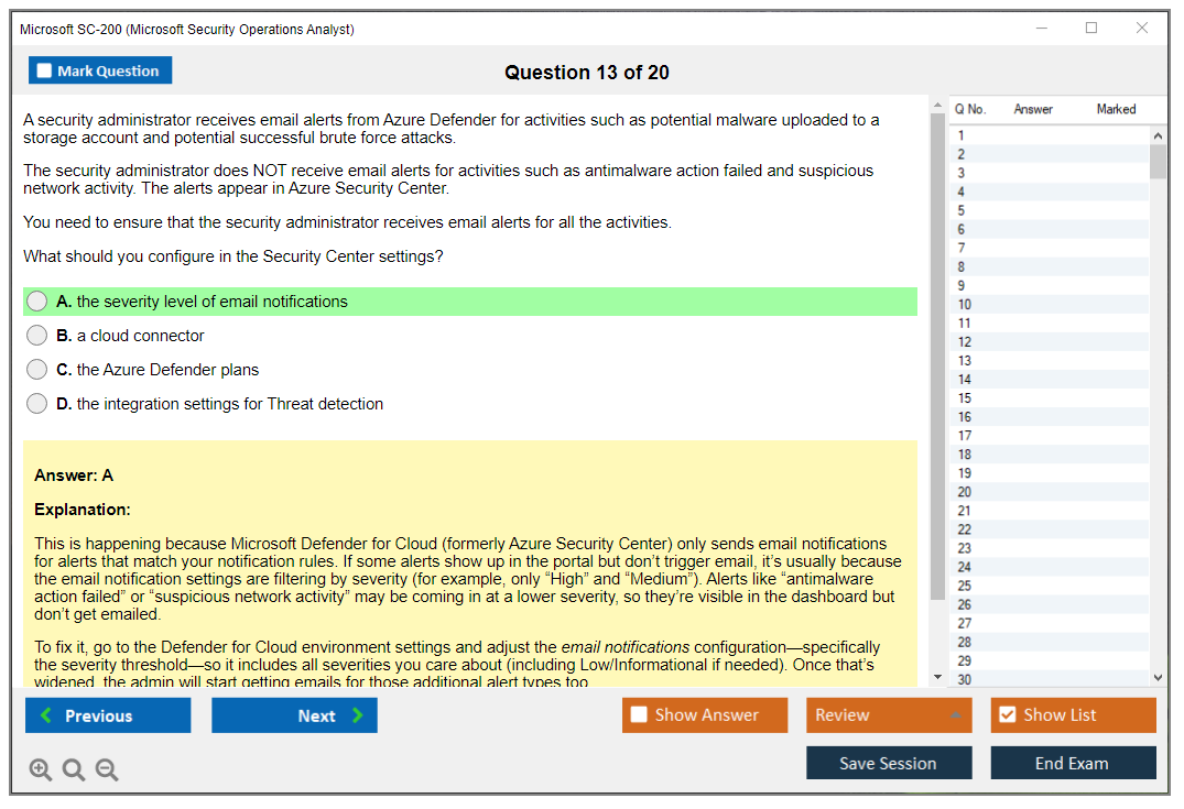 Microsoft SC-200 (Microsoft Security Operations Analyst) Prüfungs-Simulator Test Engine Prüfungs-Dumps 13