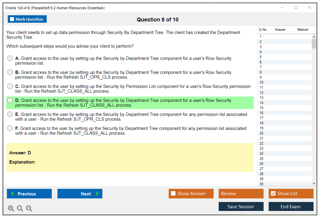 Oracle 1z0-416 (PeopleSoft 9.2 Human Resources Essentials) Prüfungs-Simulator Test Engine Prüfungs-Dumps 8