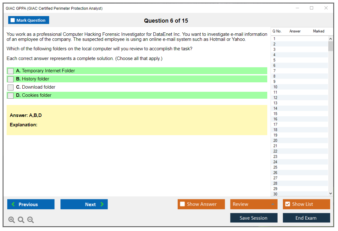 GIAC GPPA (GIAC Certified Perimeter Protection Analyst) Exam Simulator Test Engine Practice Exam 6