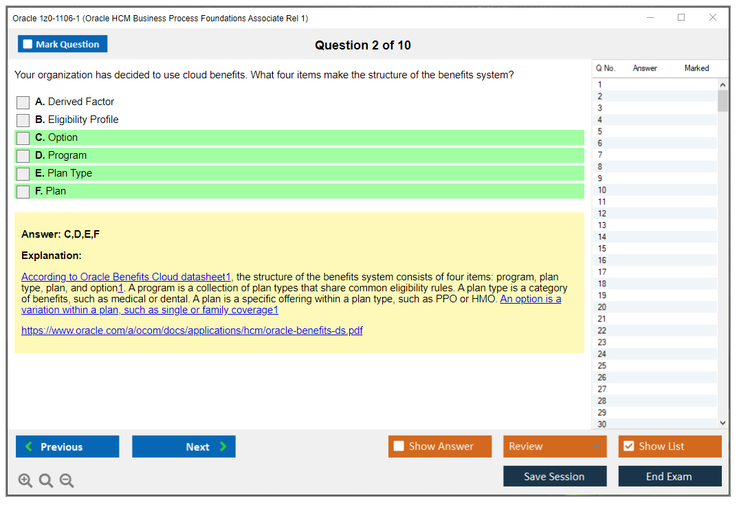 Oracle 1z0-1106-1 (Oracle HCM Business Process Foundations Associate Rel 1) Prüfungs-Simulator Test Engine Prüfungs-Dumps 2