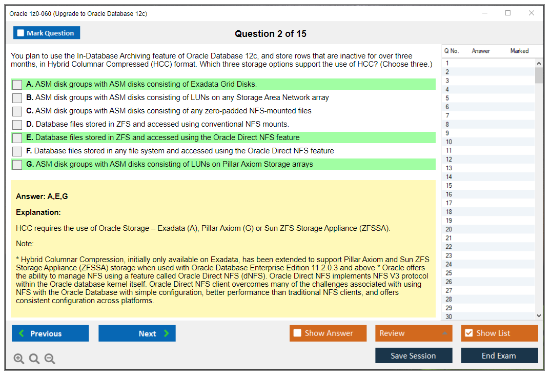 Oracle 1z0-060 (Upgrade to Oracle Database 12c) Симулятор экзамена Тестовый движок Экзаменационные дампы 2