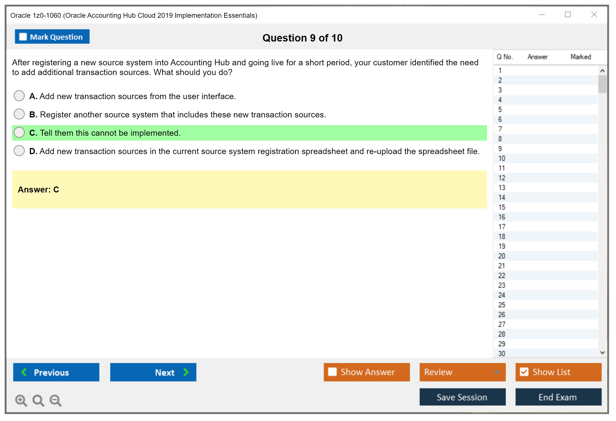 Oracle 1z0-1060 (Oracle Accounting Hub Cloud 2019 Implementation Essentials) Prüfungs-Simulator Test Engine Prüfungs-Dumps 9