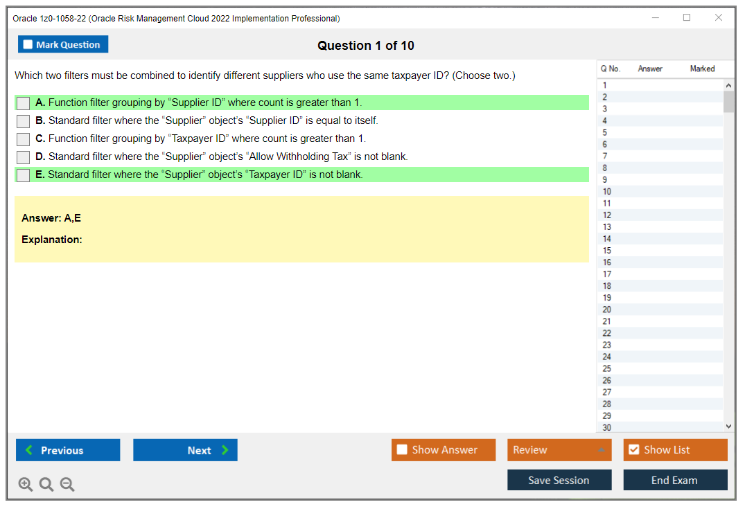 Oracle 1z0-1058-22 (Oracle Risk Management Cloud 2022 Implementation Professional) Prüfungs-Simulator Test Engine Prüfungs-Dumps 1