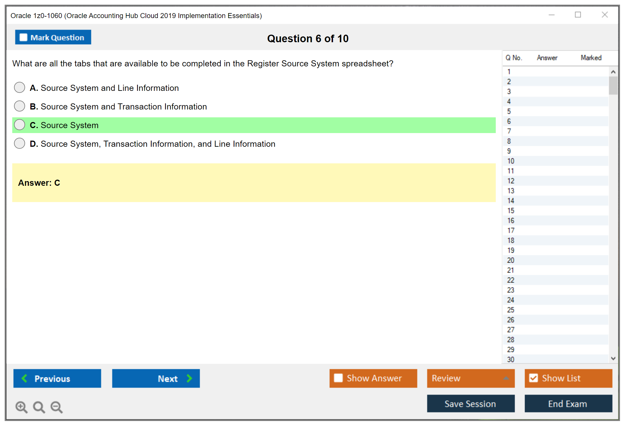 Oracle 1z0-1060 (Oracle Accounting Hub Cloud 2019 Implementation Essentials) Prüfungs-Simulator Test Engine Prüfungs-Dumps 6