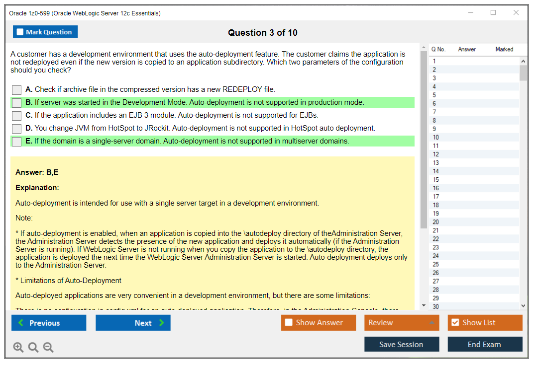 Oracle 1z0-599 (Oracle WebLogic Server 12c Essentials) Prüfungs-Simulator Test Engine Prüfungs-Dumps 3