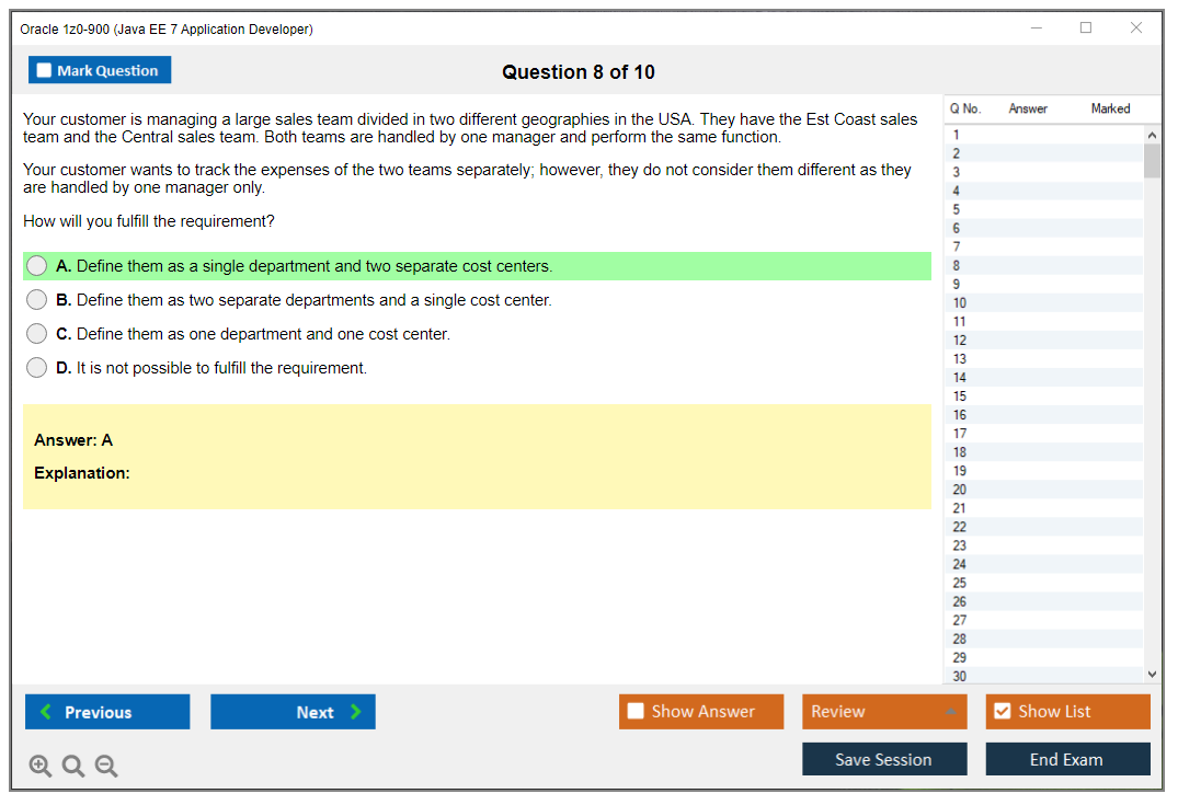 Oracle 1z0-900 (Java EE 7 Application Developer) Simulador de examen Motor de pruebas Dumps de examen 8