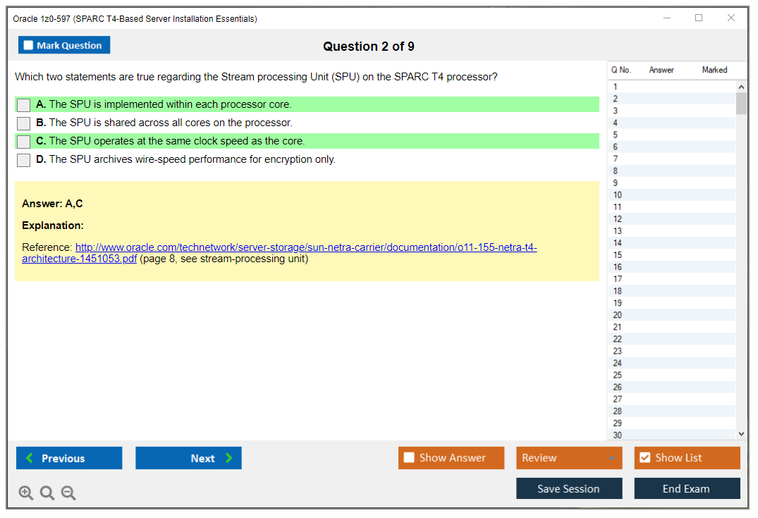 Oracle 1z0-597 (SPARC T4-Based Server Installation Essentials) Prüfungs-Simulator Test Engine Prüfungs-Dumps 2