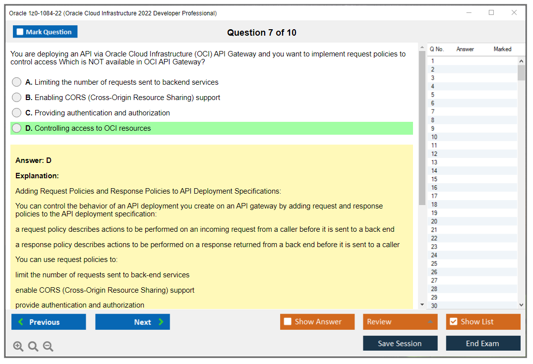 Oracle 1z0-1084-22 (Oracle Cloud Infrastructure 2022 Developer Professional) Prüfungs-Simulator Test Engine Prüfungs-Dumps 7