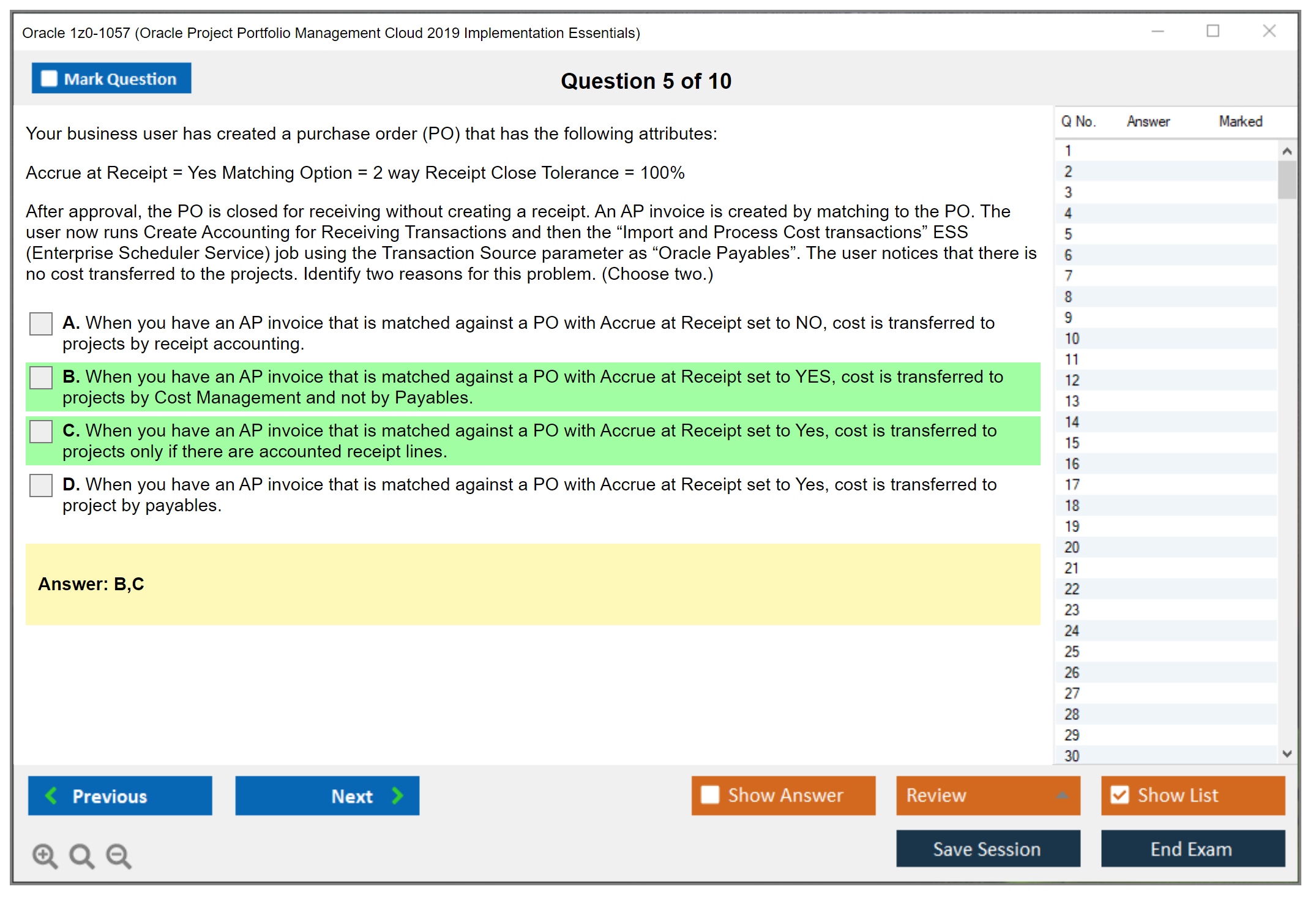 Oracle 1z0-1057 (Oracle Project Portfolio Management Cloud 2019 Implementation Essentials) Prüfungs-Simulator Test Engine Prüfungs-Dumps 5