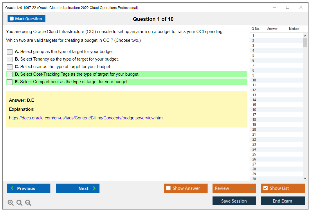 Oracle 1z0-1067-22 (Oracle Cloud Infrastructure 2022 Cloud Operations Professional) Prüfungs-Simulator Test Engine Prüfungs-Dumps 1