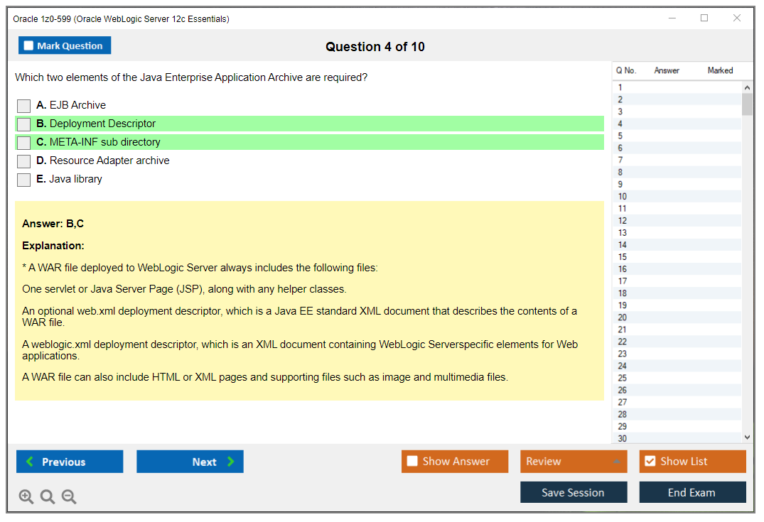 Oracle 1z0-599 (Oracle WebLogic Server 12c Essentials) Prüfungs-Simulator Test Engine Prüfungs-Dumps 4