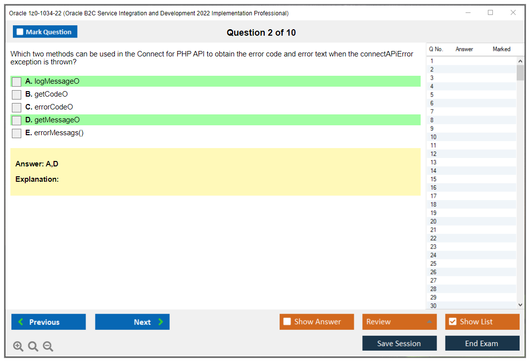 Oracle 1z0-1034-22 (Oracle B2C Service Integration and Development 2022 Implementation Professional) Prüfungs-Simulator Test Engine Prüfungs-Dumps 2
