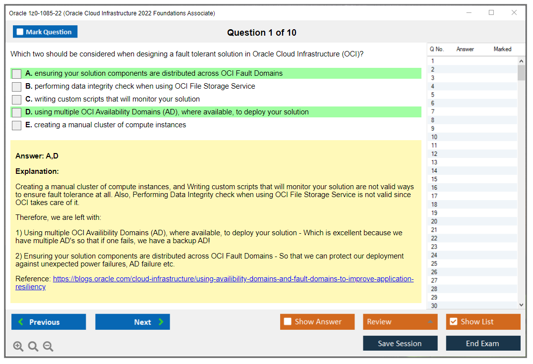 Oracle 1z0-1085-22 (Oracle Cloud Infrastructure 2022 Foundations Associate) Prüfungs-Simulator Test Engine Prüfungs-Dumps 1