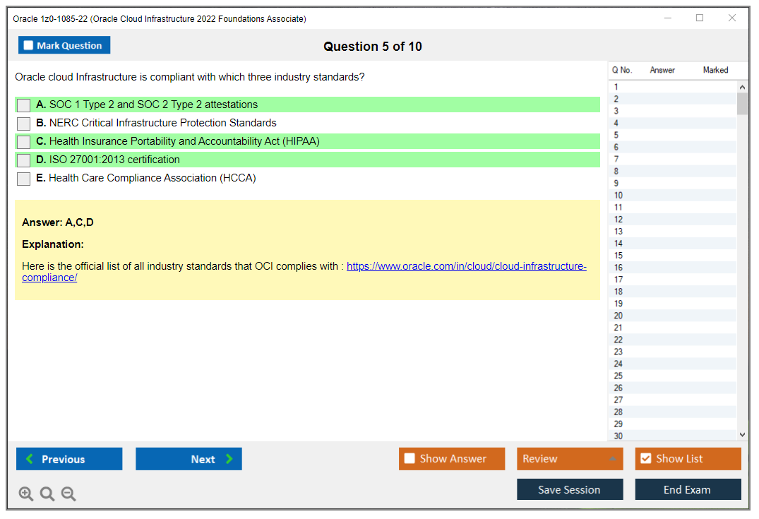 Oracle 1z0-1085-22 (Oracle Cloud Infrastructure 2022 Foundations Associate) Prüfungs-Simulator Test Engine Prüfungs-Dumps 5