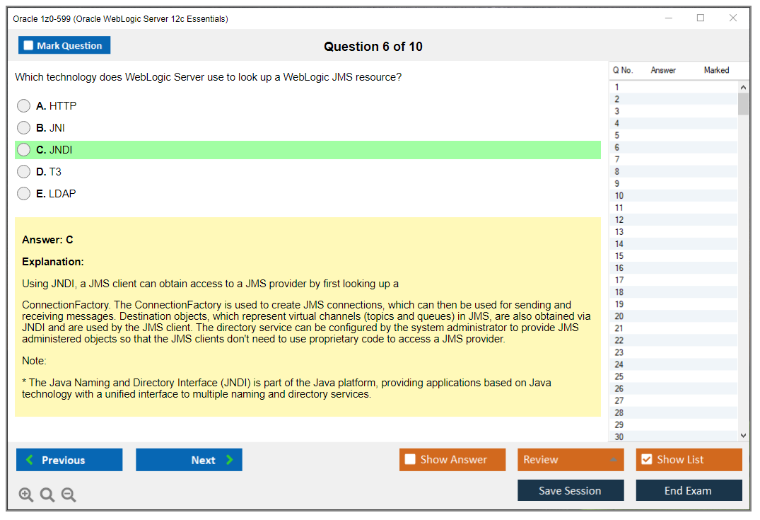 Oracle 1z0-599 (Oracle WebLogic Server 12c Essentials) Prüfungs-Simulator Test Engine Prüfungs-Dumps 6