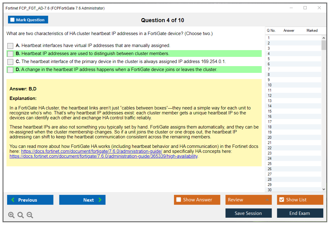 Fortinet FCP_FGT_AD-7.6 (FCPFortiGate 7.6 Administrator) Exam Simulator Test Engine Practice Exam 4