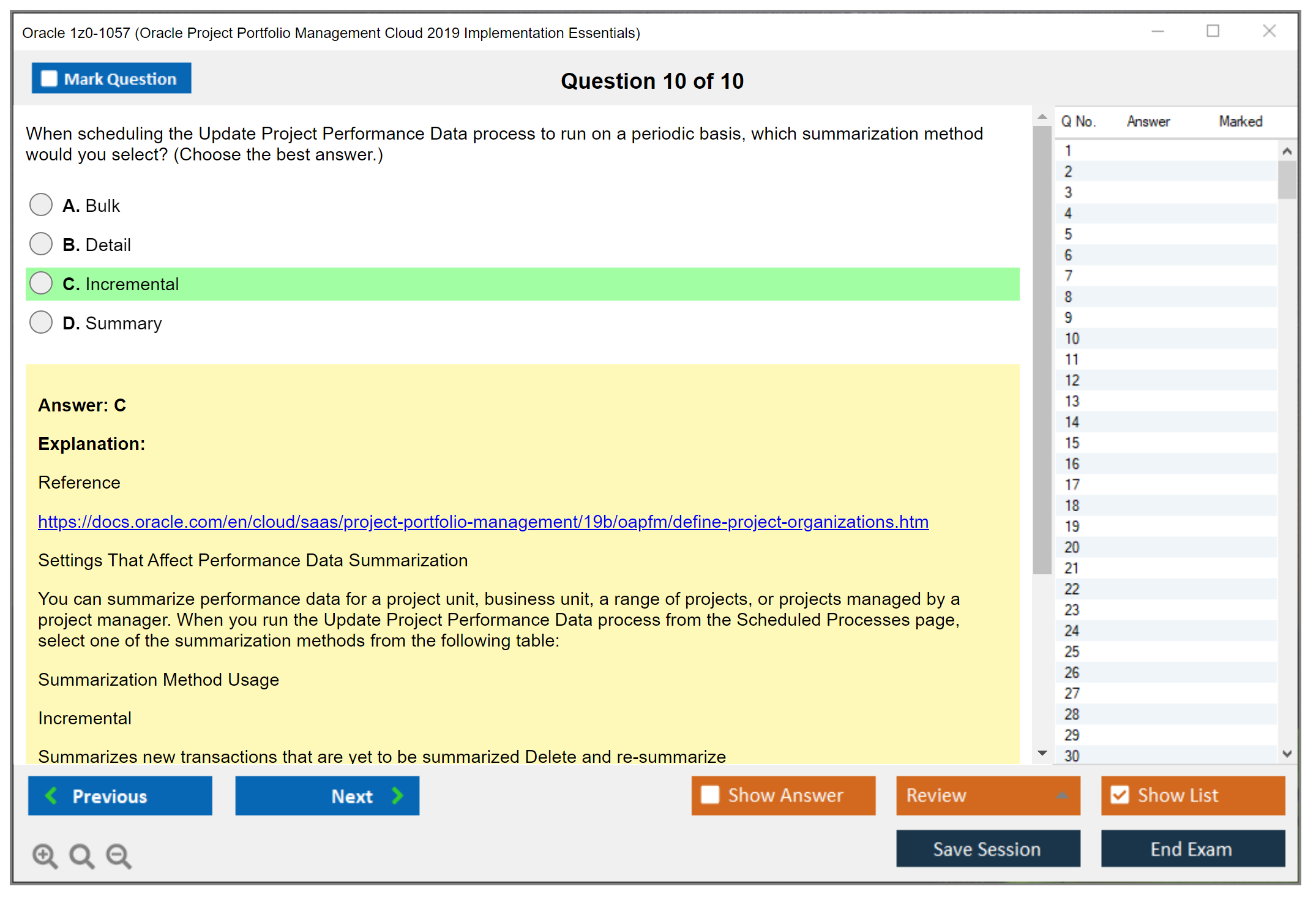 Oracle 1z0-1057 (Oracle Project Portfolio Management Cloud 2019 Implementation Essentials) Prüfungs-Simulator Test Engine Prüfungs-Dumps 10