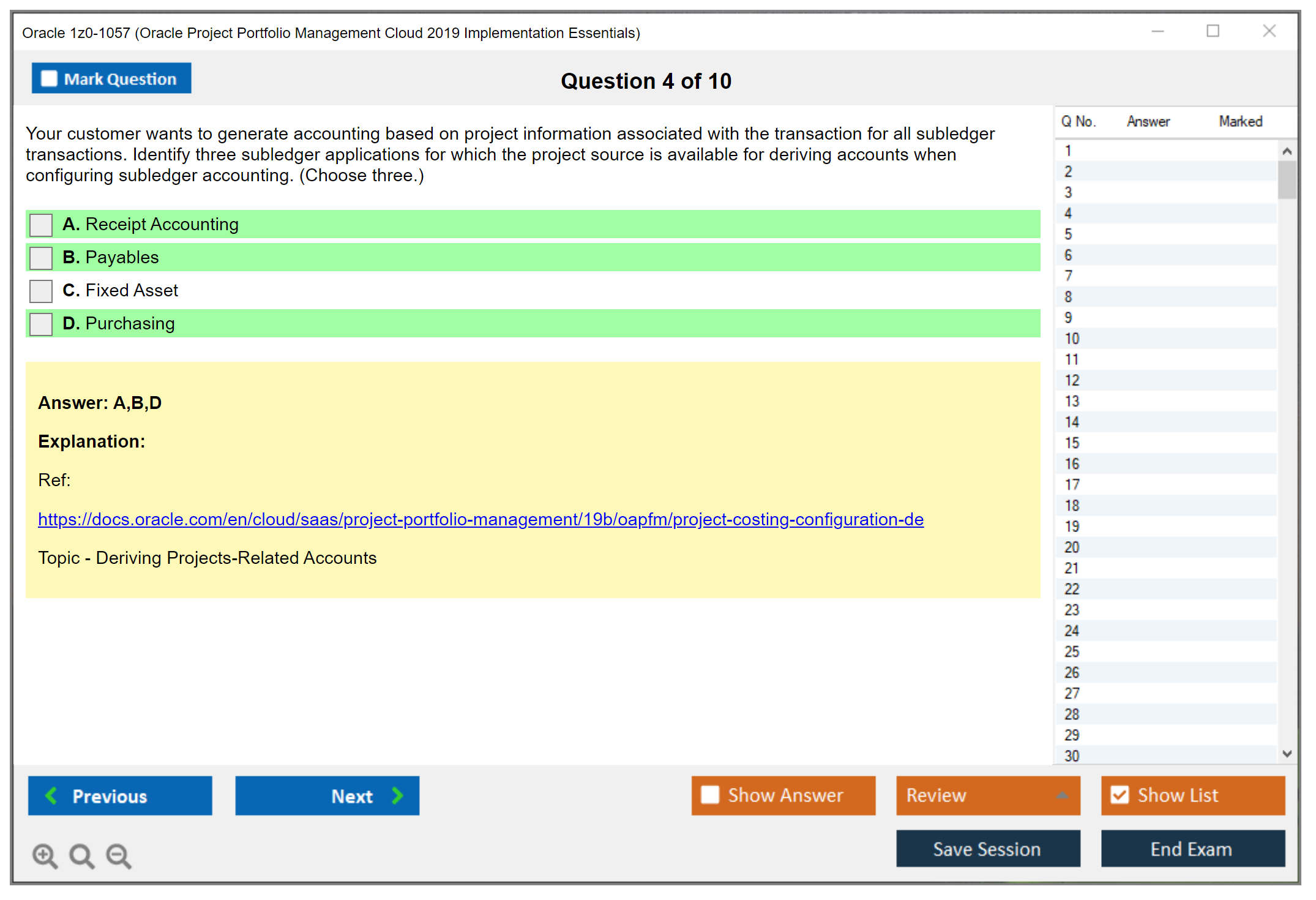 Oracle 1z0-1057 (Oracle Project Portfolio Management Cloud 2019 Implementation Essentials) Prüfungs-Simulator Test Engine Prüfungs-Dumps 4