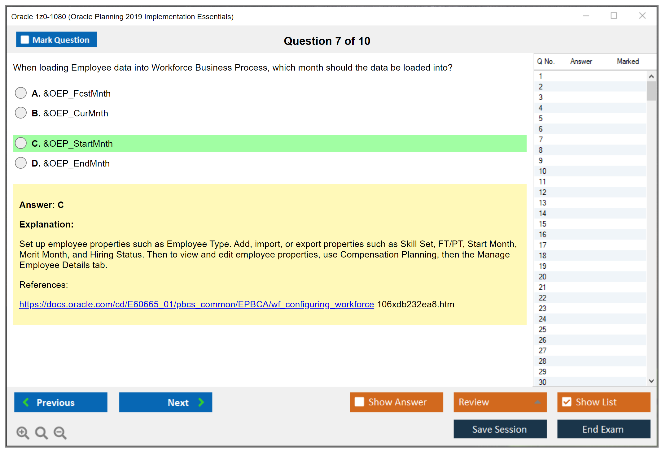 Oracle 1z0-1080 (Oracle Planning 2019 Implementation Essentials) Prüfungs-Simulator Test Engine Prüfungs-Dumps 7