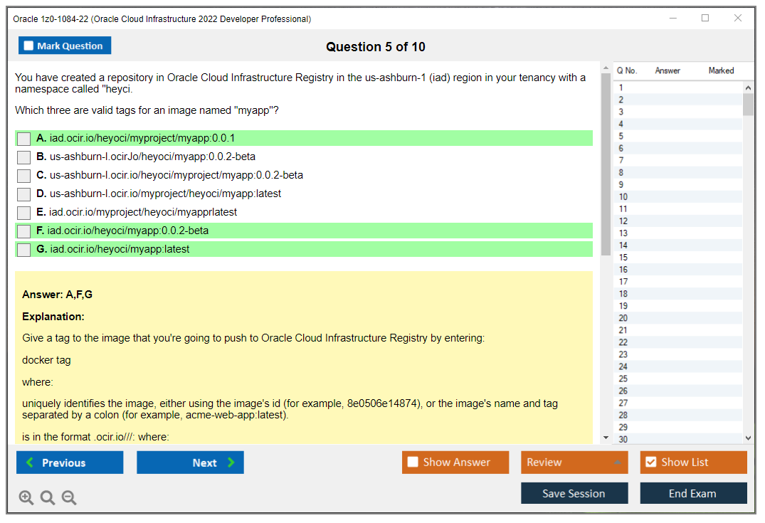 Oracle 1z0-1084-22 (Oracle Cloud Infrastructure 2022 Developer Professional) Prüfungs-Simulator Test Engine Prüfungs-Dumps 5