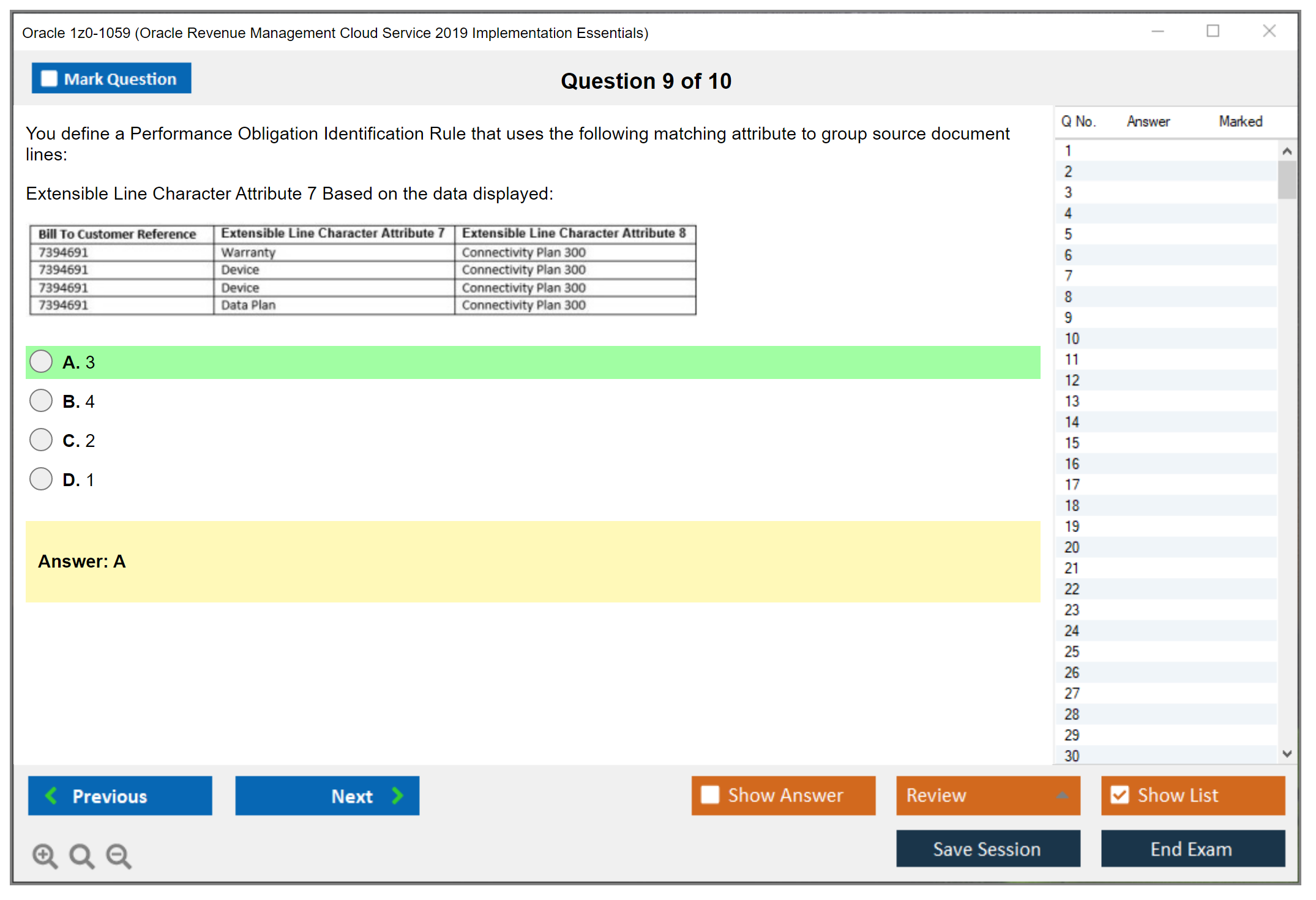 Oracle 1z0-1059 (Oracle Revenue Management Cloud Service 2019 Implementation Essentials) Prüfungs-Simulator Test Engine Prüfungs-Dumps 9
