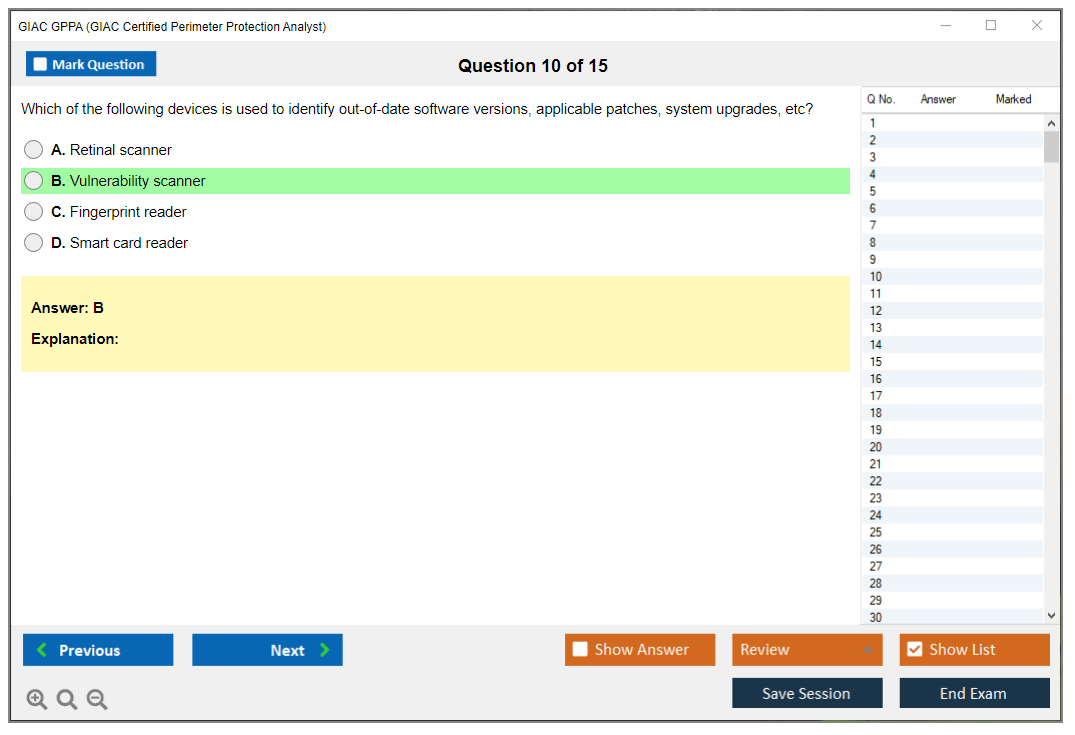 GIAC GPPA (GIAC Certified Perimeter Protection Analyst) Exam Simulator Test Engine Practice Exam 10