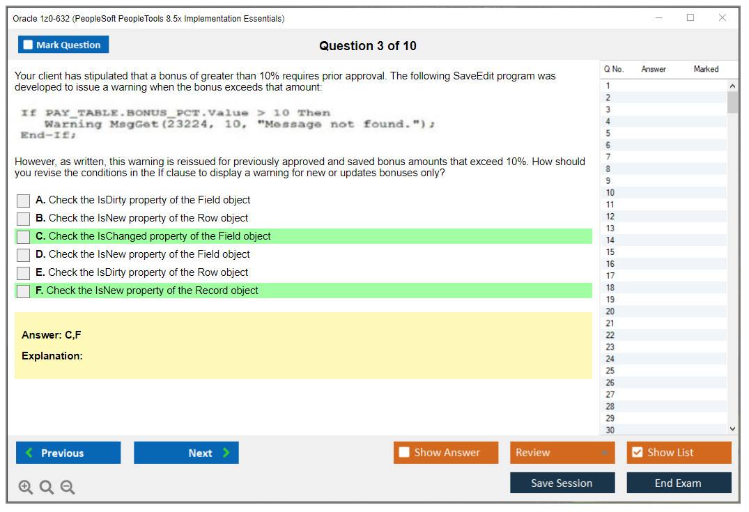 Oracle 1z0-632 (PeopleSoft PeopleTools 8.5x Implementation Essentials) Prüfungs-Simulator Test Engine Prüfungs-Dumps 3