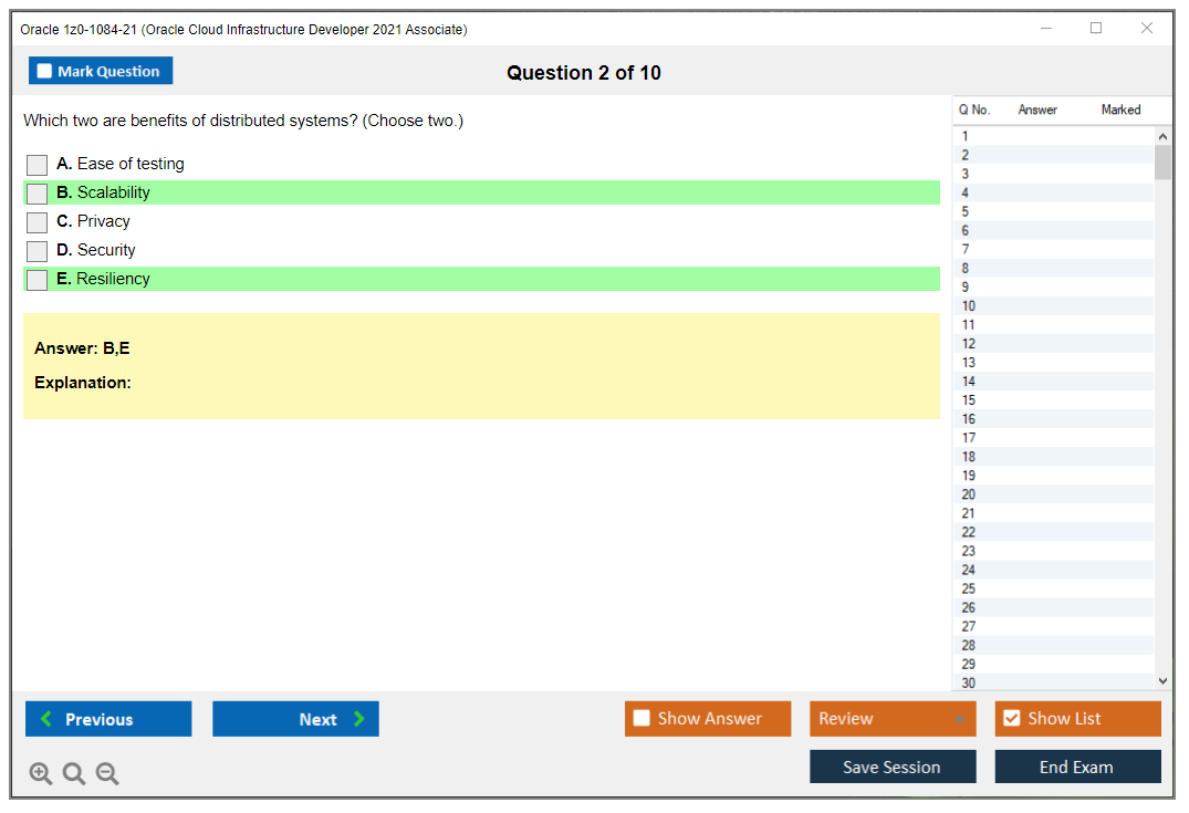 Oracle 1z0-1084-21 (Oracle Cloud Infrastructure Developer 2021 Associate) Prüfungs-Simulator Test Engine Prüfungs-Dumps 2