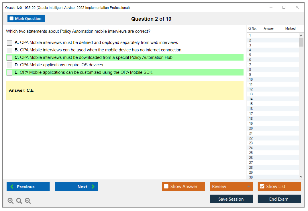 Oracle 1z0-1035-22 (Oracle Intelligent Advisor 2022 Implementation Professional) Prüfungs-Simulator Test Engine Prüfungs-Dumps 2