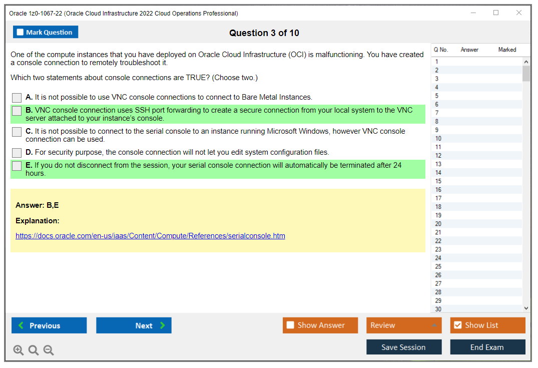 Oracle 1z0-1067-22 (Oracle Cloud Infrastructure 2022 Cloud Operations Professional) Prüfungs-Simulator Test Engine Prüfungs-Dumps 3