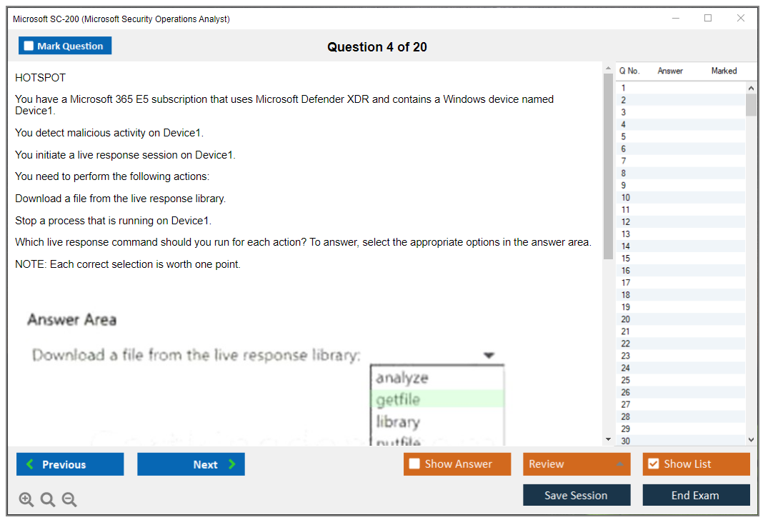 Microsoft SC-200 (Microsoft Security Operations Analyst) Prüfungs-Simulator Test Engine Prüfungs-Dumps 4