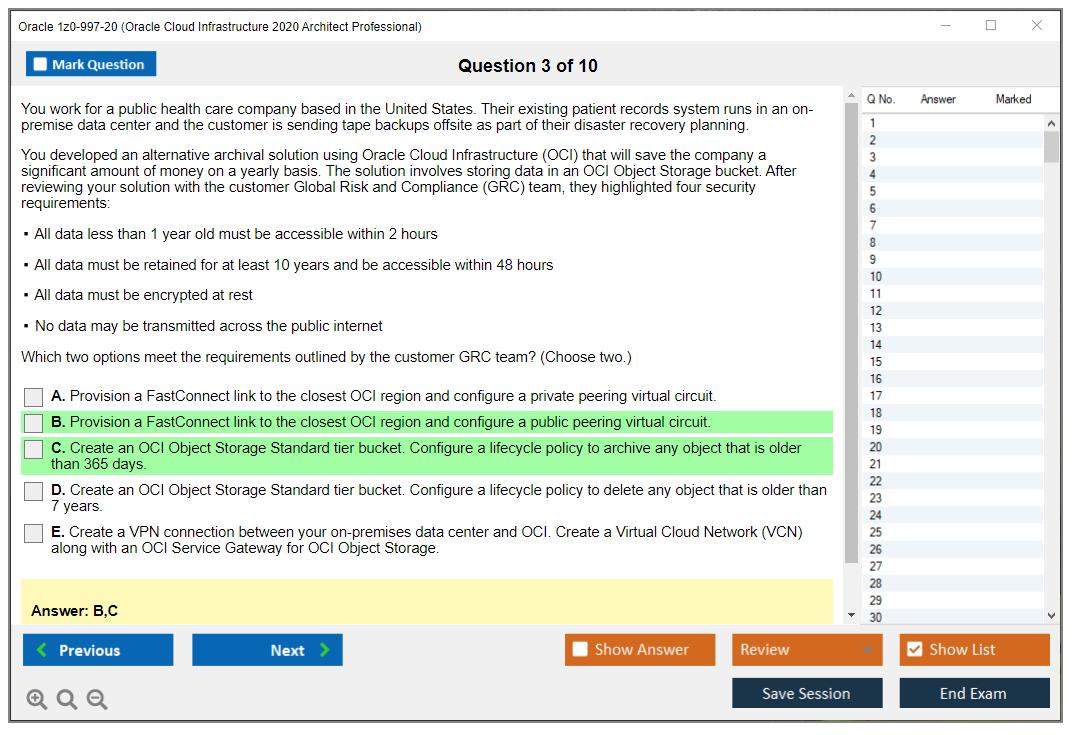Oracle 1z0-997-20 (Oracle Cloud Infrastructure 2020 Architect Professional) Prüfungs-Simulator Test Engine Prüfungs-Dumps 3