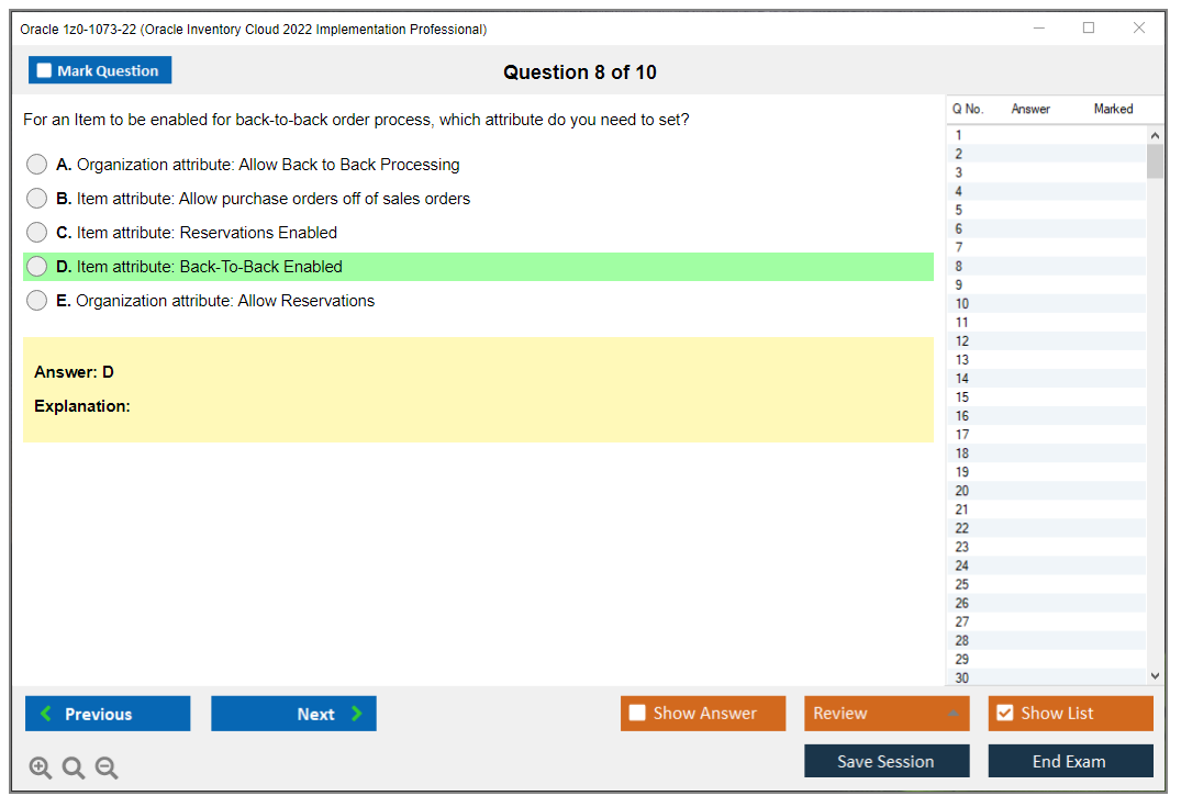 Oracle 1z0-1073-22 (Oracle Inventory Cloud 2022 Implementation Professional) Prüfungs-Simulator Test Engine Prüfungs-Dumps 8