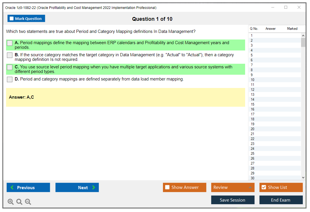 Oracle 1z0-1082-22 (Oracle Profitability and Cost Management 2022 Implementation Professional) Prüfungs-Simulator Test Engine Prüfungs-Dumps 1