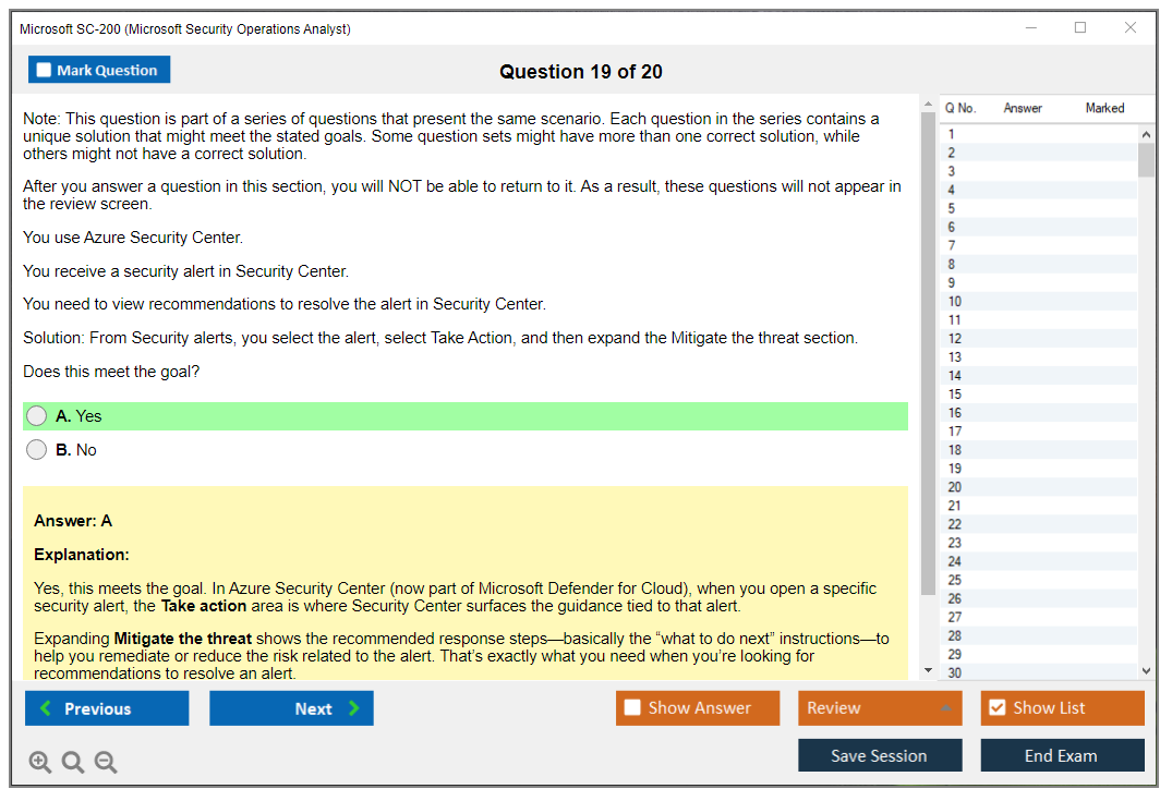 Microsoft SC-200 (Microsoft Security Operations Analyst) Prüfungs-Simulator Test Engine Prüfungs-Dumps 19