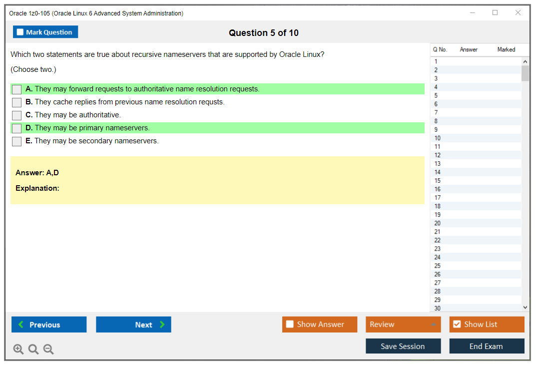 Oracle 1z0-105 (Oracle Linux 6 Advanced System Administration) Exam Simulator Test Engine Practice Exam 5
