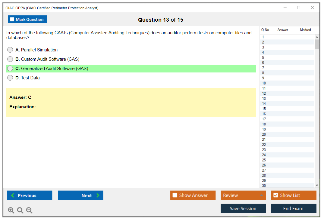 GIAC GPPA (GIAC Certified Perimeter Protection Analyst) Exam Simulator Test Engine Practice Exam 13