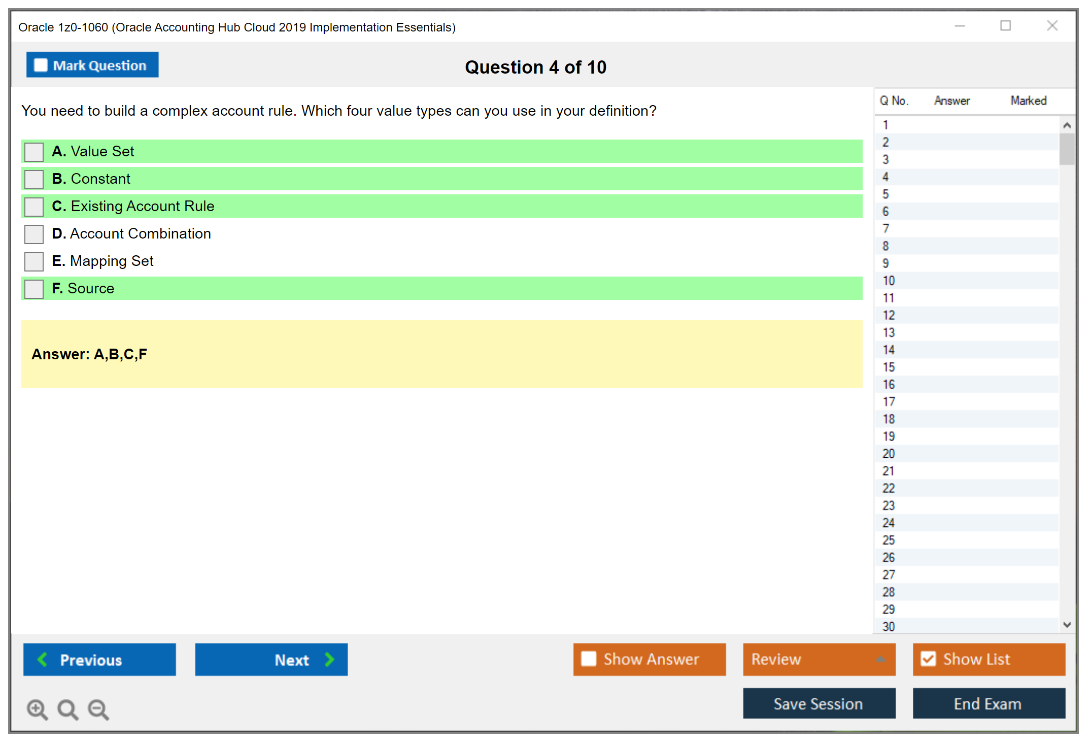 Oracle 1z0-1060 (Oracle Accounting Hub Cloud 2019 Implementation Essentials) Prüfungs-Simulator Test Engine Prüfungs-Dumps 4