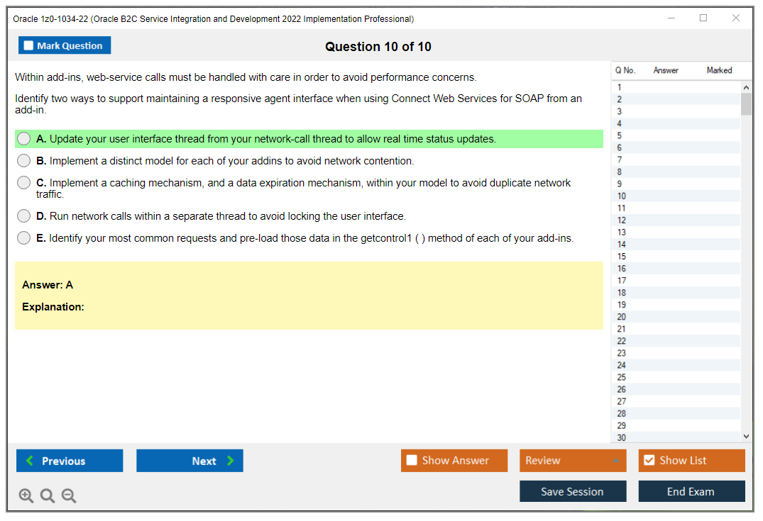 Oracle 1z0-1034-22 (Oracle B2C Service Integration and Development 2022 Implementation Professional) Prüfungs-Simulator Test Engine Prüfungs-Dumps 10