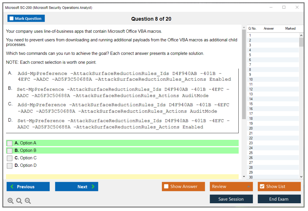 Microsoft SC-200 (Microsoft Security Operations Analyst) Prüfungs-Simulator Test Engine Prüfungs-Dumps 8