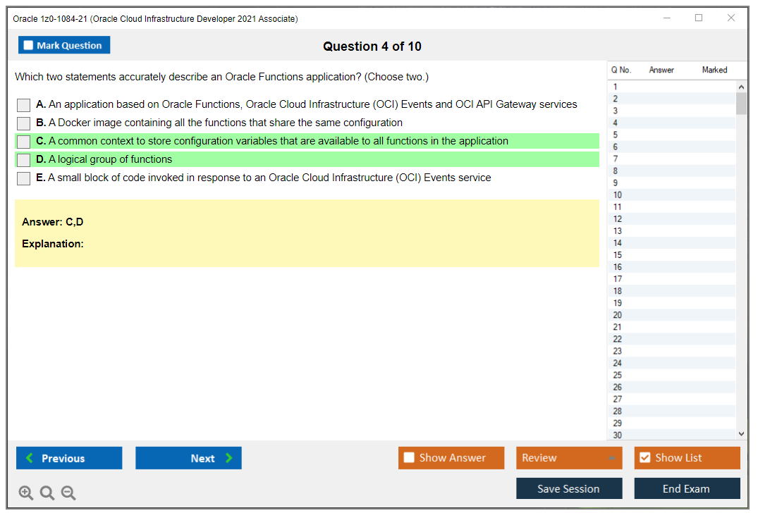 Oracle 1z0-1084-21 (Oracle Cloud Infrastructure Developer 2021 Associate) Prüfungs-Simulator Test Engine Prüfungs-Dumps 4