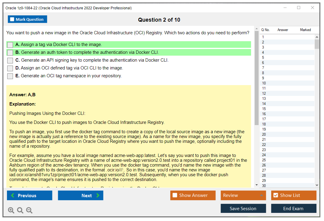 Oracle 1z0-1084-22 (Oracle Cloud Infrastructure 2022 Developer Professional) Prüfungs-Simulator Test Engine Prüfungs-Dumps 2