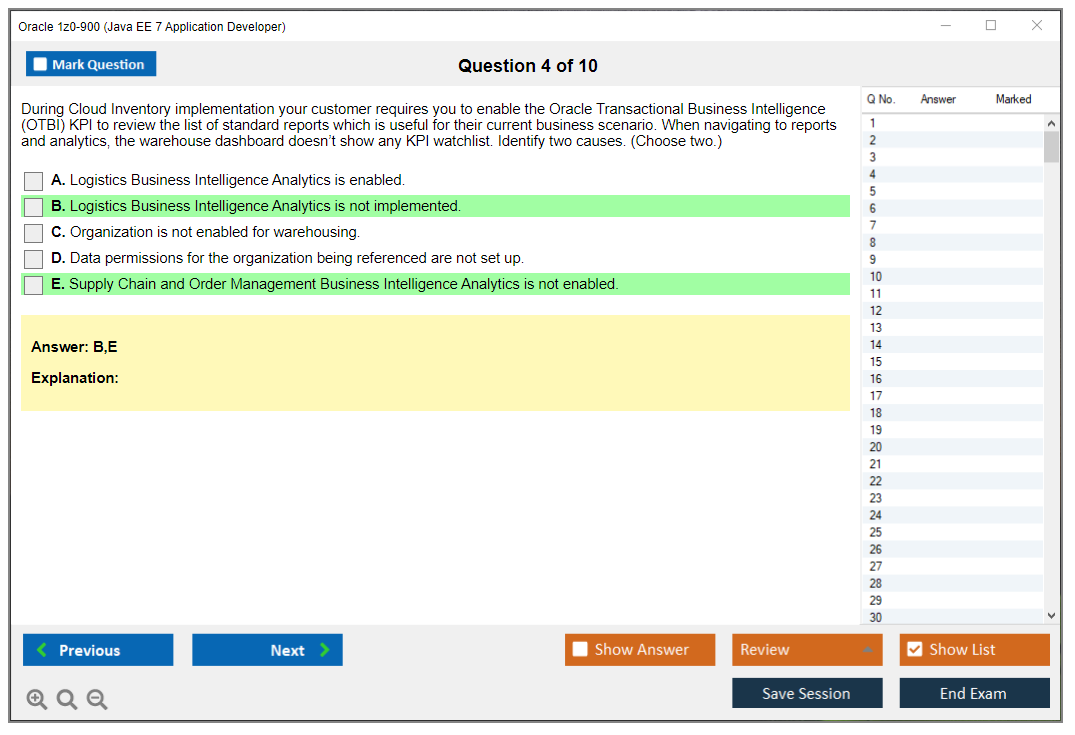 Oracle 1z0-900 (Java EE 7 Application Developer) Simulador de examen Motor de pruebas Dumps de examen 4