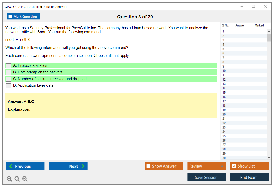 GIAC GCIA (GCIA – GIAC Certified Intrusion Analyst Practice Test) Симулятор экзамена Тестовый движок Экзаменационные дампы 3