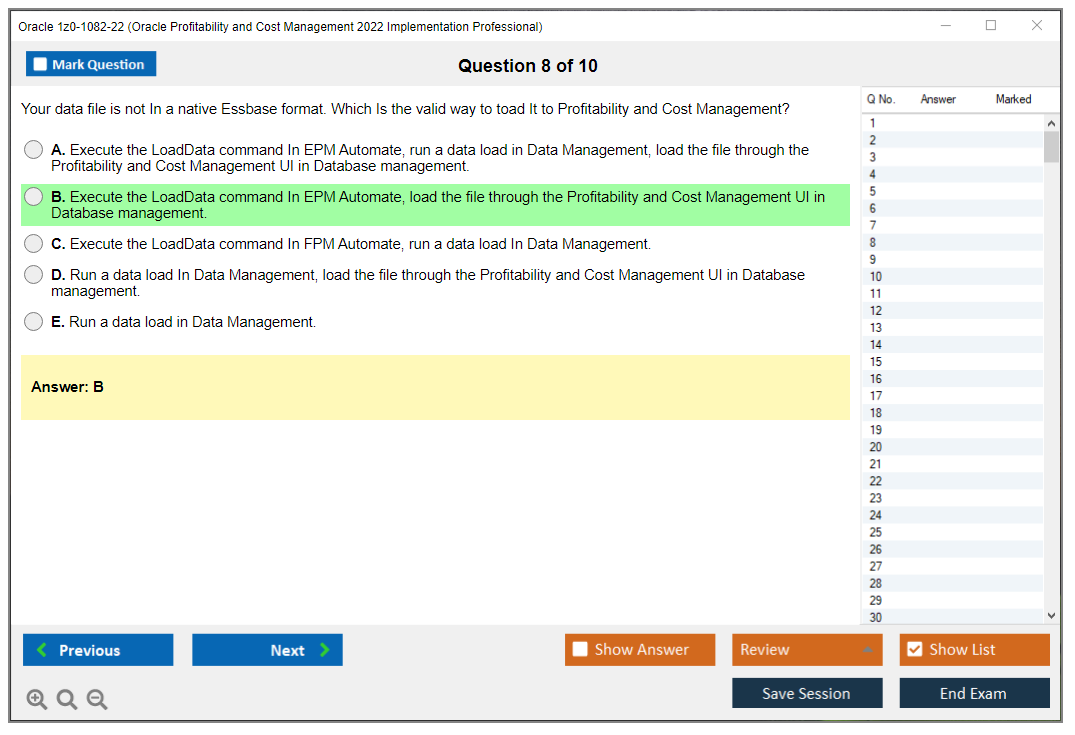 Oracle 1z0-1082-22 (Oracle Profitability and Cost Management 2022 Implementation Professional) Prüfungs-Simulator Test Engine Prüfungs-Dumps 8