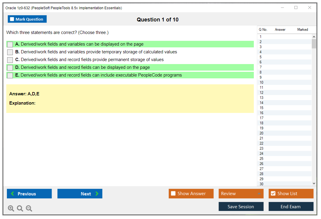 Oracle 1z0-632 (PeopleSoft PeopleTools 8.5x Implementation Essentials) Prüfungs-Simulator Test Engine Prüfungs-Dumps 1