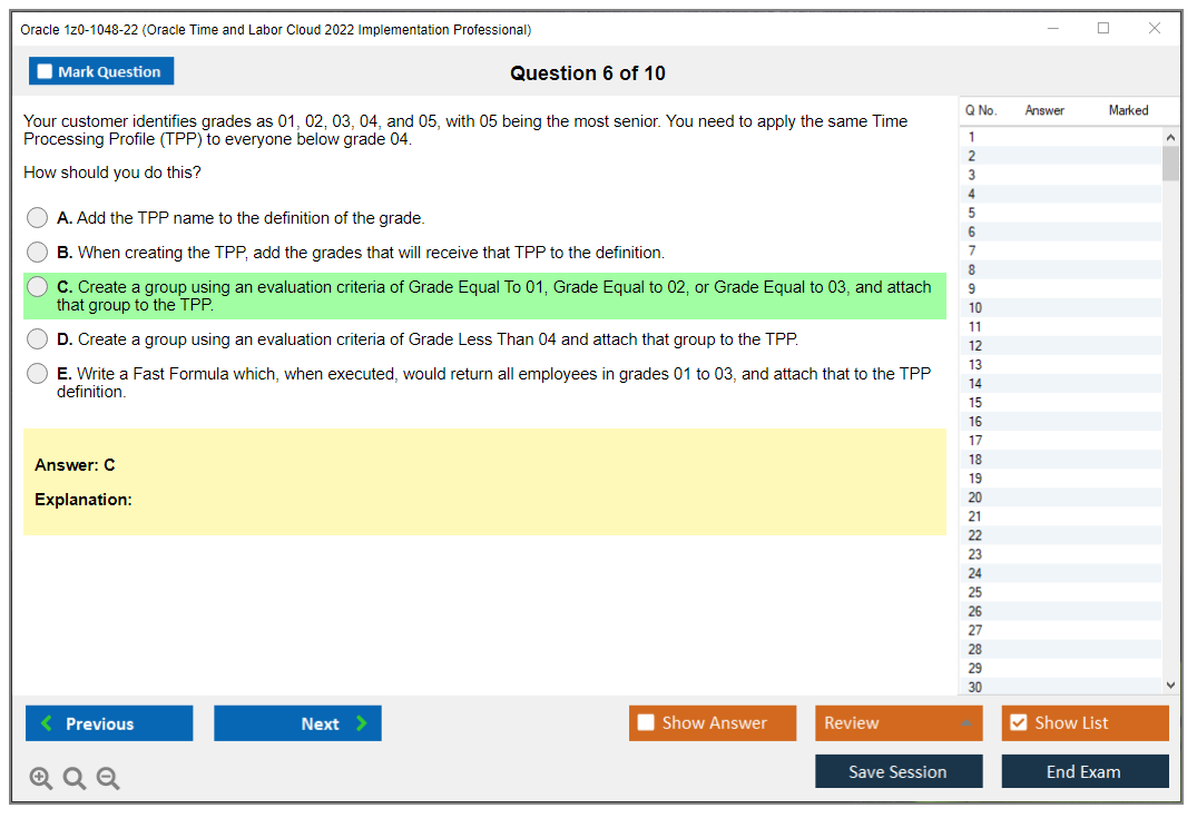 Oracle 1z0-1048-22 (Oracle Time and Labor Cloud 2022 Implementation Professional) Prüfungs-Simulator Test Engine Prüfungs-Dumps 6